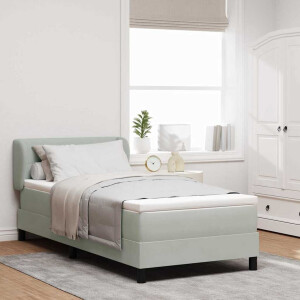 vidaXL Boxspringbed met donkergrijs fluwelen matras 80x200 cm