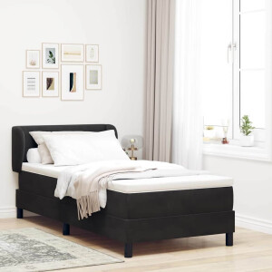 vidaXL Boxspringbed met hoofdeinde Zwart 80 x 200 cm Fluweel