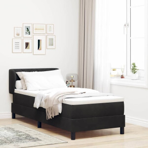 vidaXL Boxspringbed met hoofdeinde Zwart 80 x 200 cm Fluweel