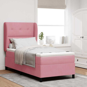 vidaXL Boxspring bed met matras Roze 80 x 200 cm Fluweel