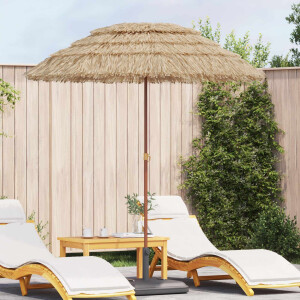 vidaXL Strandparasol Naturel 160 x 160 x 196 cm Polyester en staal