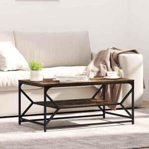 vidaXL Salontafel Gerookt eiken 90 x 50 x 40 cm