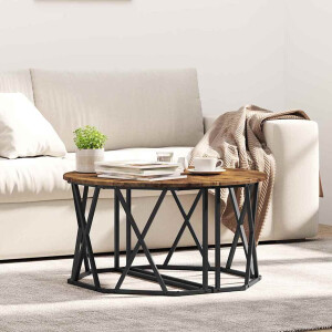 vidaXL Salontafel Gerookt eiken 80 x 80 x 42 cm
