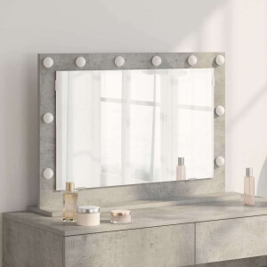 vidaXL Schmink Spiegel Rechthoekig Beton Grijs 80 x 55 x 18 cm