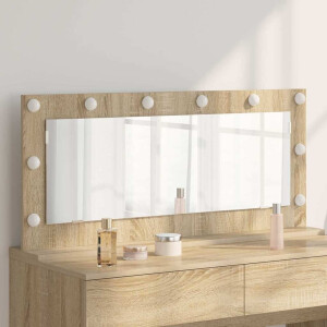 vidaXL Schmink Spiegel Rechthoekig Sonoma Eiken 100 x 45 x 18 cm
