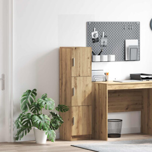 vidaXL Hoge kast Artisan Eiken 31.5 x 32 x 122.5 cm