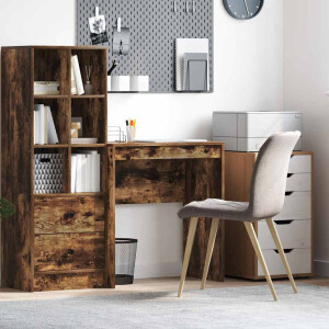 vidaXL Bureau Gerookt eiken 70 x 40 x 76 cm