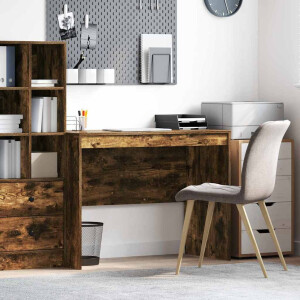 vidaXL Bureau Gerookt eiken 100 x 50 x 76 cm