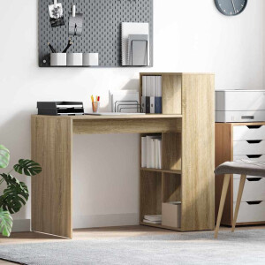 vidaXL Bureau met plank Sonoma Eiken 108 x 55 x 103.5 cm Bewerkt hout