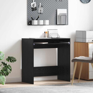 vidaXL Bureau met lade Zwart Eiken 77.5 x 43 x 79 cm Bewerkt hout