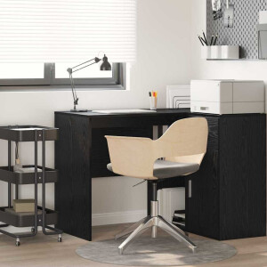 vidaXL Bureau met plank Zwart Eiken 102 x 50 x 75 cm Bewerkt hout