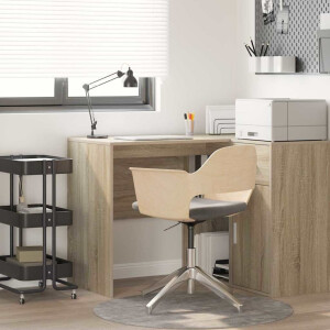 vidaXL Bureau met plank Sonoma Eiken 102 x 50 x 75 cm Bewerkt hout