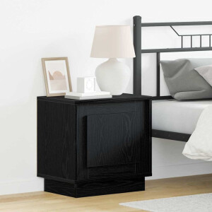 vidaXL Nachtkastje 2 pcs Zwart 44 x 34,5 x 45 cm Bewerkt hout