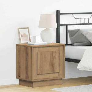 vidaXL Nachtkastje Artisan Eiken 44 x 34,5 x 45 cm Bewerkt hout
