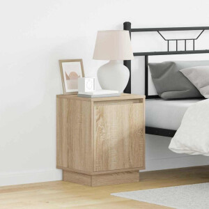 vidaXL Nachtkastje 2 pcs Sonoma Eiken 39 x 34,5 x 50 cm Bewerkt hout