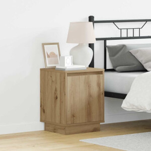 vidaXL Nachtkastje 2 pcs Artisan Eiken 39 x 34,5 x 50 cm Bewerkt hout