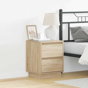 vidaXL Nachtkastje Sonoma Eiken 39 x 34,5 x 50 cm Bewerkt hout