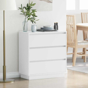 vidaXL Nachtkastje met lade Wit 71 x 34,5 x 75 cm Bewerkt hout