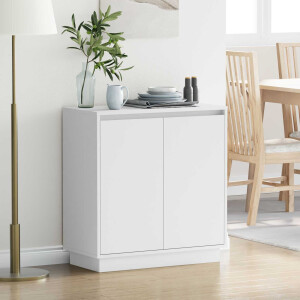 vidaXL LED Sideboard voor Wit 71 x 34,5 x 75 cm Bewerkt hout
