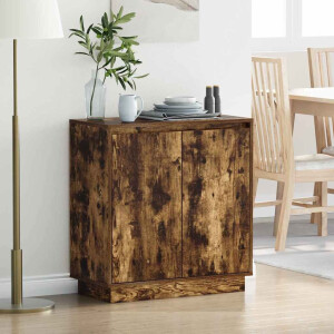 vidaXL LED Sideboard voor Gerookt eiken 71 x 34,5 x 75 cm