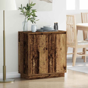 vidaXL LED Sideboard voor Oud hout 71 x 34,5 x 75 cm Bewerkt hout