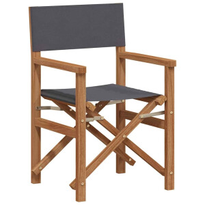 vidaXL Eetkamerstoel Grijs 56 x 54 x 87 cm Massief Teakhout
