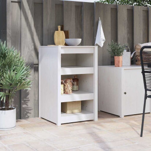 vidaXL Keukenkast MEPPEL Wit 55 x 55 x 92 cm Massief grenenhout