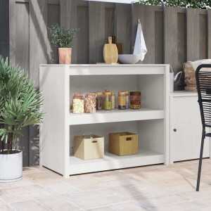 vidaXL Keukenkast MEPPEL Wit 106 x 55 x 92 cm Massief grenenhout