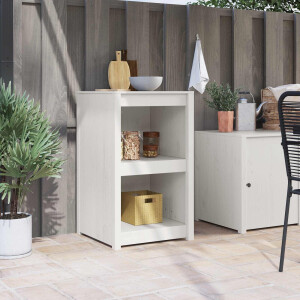 vidaXL Keukenkast MEPPEL Wit 55 x 55 x 92 cm Massief grenenhout
