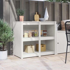 vidaXL Keukenkast MEPPEL Warmwit 106 x 55 x 92 cm Massief grenenhout