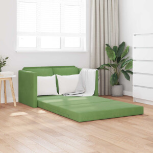 vidaXL Slaapbank Lichtgroen 204 x 122 x 60 cm Fluweel