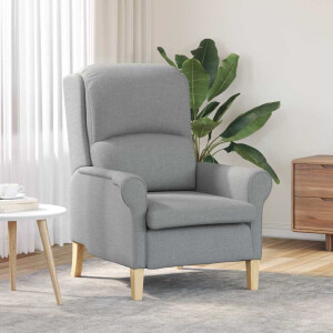 vidaXL Fauteuil Lichtgrijs Stof