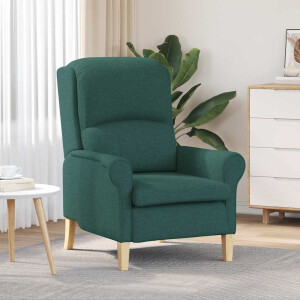 vidaXL Fauteuil Donkergroen Stof