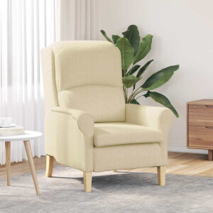 vidaXL Fauteuil Crème 76 x 94 x 102 cm Stof