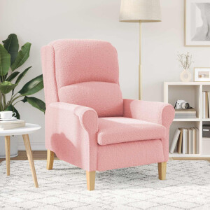 vidaXL Fauteuil Roze Zachte Sherpa stof