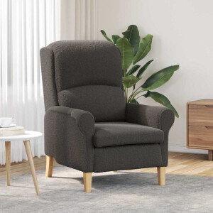 vidaXL Fauteuil Donkergrijs Zachte Sherpa stof