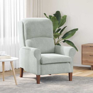 vidaXL Fauteuil Lichtgrijs 76 x 94 x 102 cm Fluweel