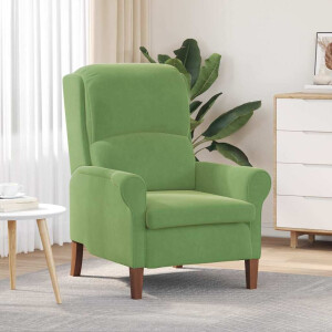 vidaXL Fauteuil Lichtgroen Fluweel