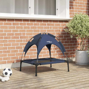 vidaXL Hondenbed Marineblauw 62 x 48 x 61 cm Staal