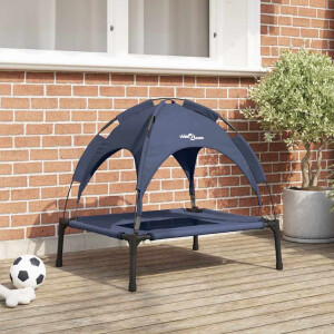 vidaXL Hondenbed Marineblauw 76 x 62 x 70,5 cm Staal