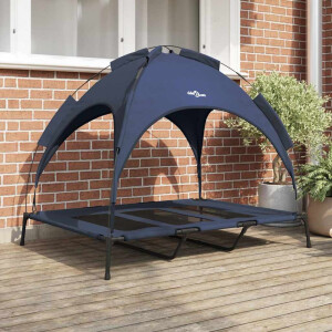 vidaXL Hondenbed Marineblauw 122 x 93 x 106,5 cm Staal