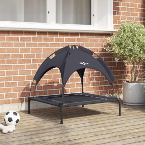 vidaXL Hondenbed Zwart 71 x 64 x 71 cm Staal