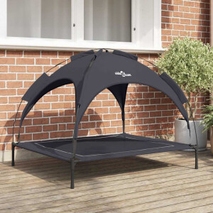 vidaXL Hondenbed Zwart 104 x 86 x 84,5 cm Staal
