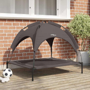 vidaXL Hondenbed Bruin 90 x 81 x 80,5 cm Staal