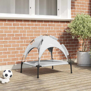 vidaXL Hondenbed Zilvergrijs 63 x 49,5 x 60 cm Staal