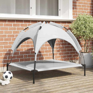 vidaXL Hondenbed Zilvergrijs 90 x 81 x 80,5 cm Staal
