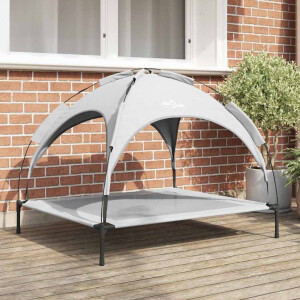 vidaXL Hondenbed Zilvergrijs 104 x 86 x 84,5 cm Staal