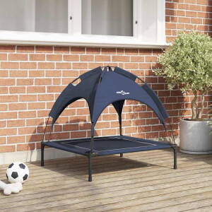 vidaXL Hondenbed Marineblauw 71 x 64 x 71 cm Staal