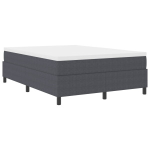 vidaXL Platform bedframe Donkergrijs 140 x 190 cm Stof