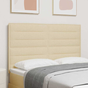 vidaXL Hoofdbord Crème 144 cm Stof